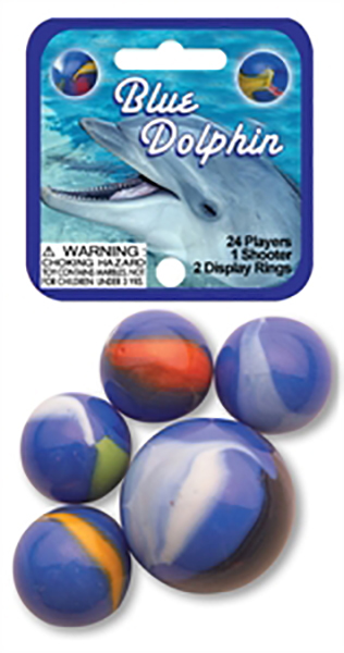 Blue Dolphin Pattern Marbles